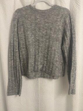 Classic Crewneck Grey Women's Sweater